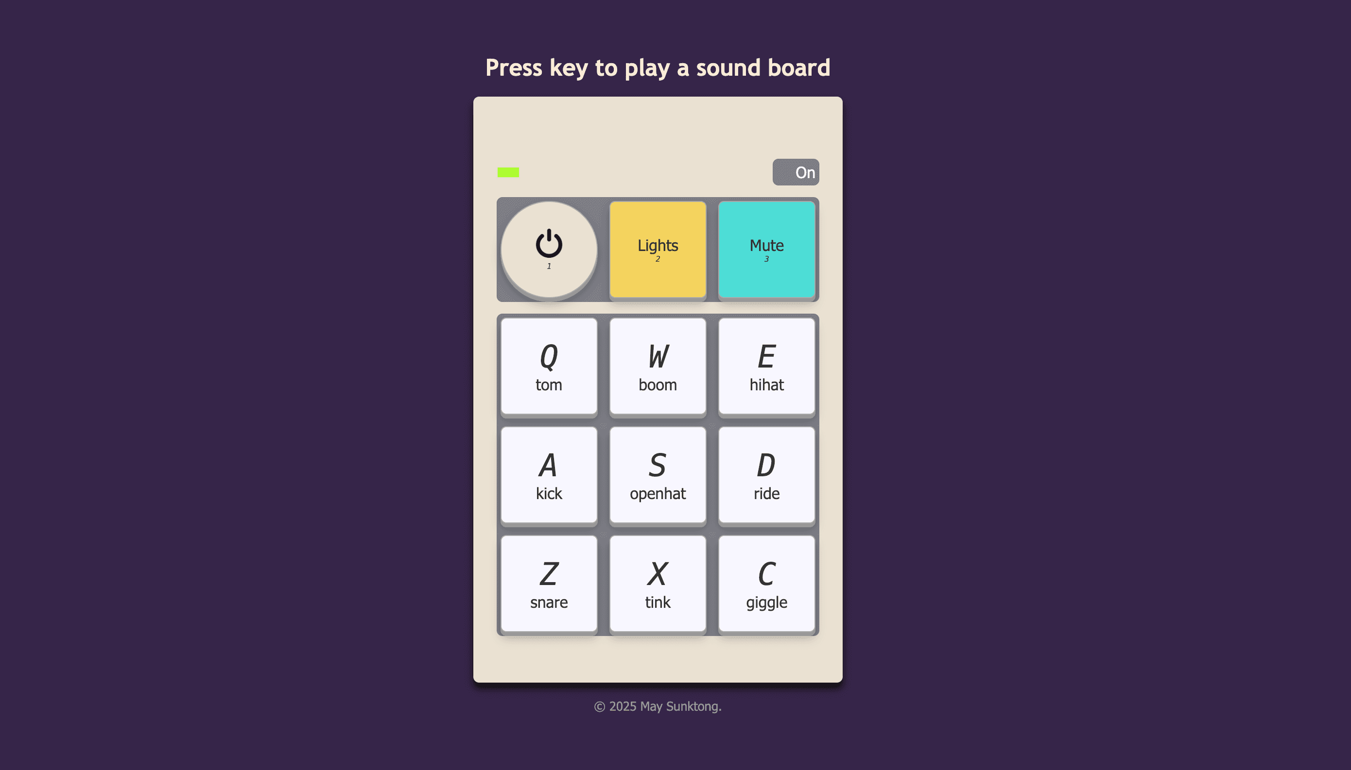 Mini soundboard